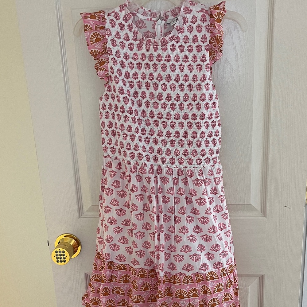 J. Crew Pink and White Patterned women’s dress